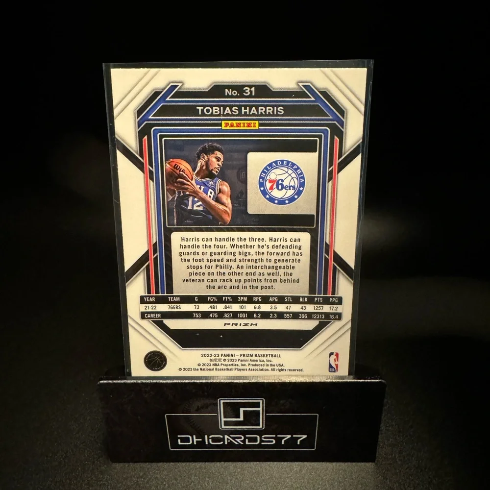 2022-23 Panini Prizm Green Tobias Harris - Picture 2 of 2